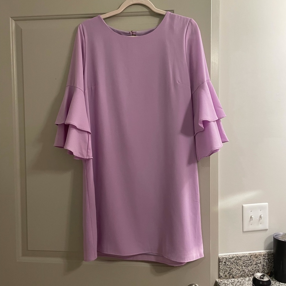 Purple belle sleeved dress